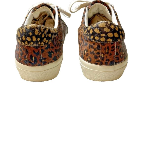 Madewell Calf Hair Sneakers‎ Womens Size 8.5 Painted Leopard Sidewalk Low Top - Picture 3 of 9